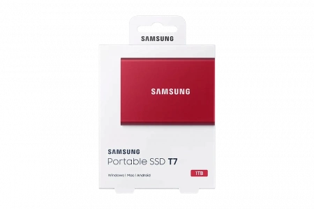 Портативный SSD USB 3.2 T7 1ТБ MU-PC1T0H (Красный) фото в интернет-магазине flywares.ru