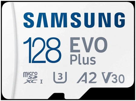 Карта памяти Samsung microSDXC 128 ГБ Class 10, V30, A2, UHS-I U3, R 130 МБ/с, адаптер на SD фото в интернет-магазине flywares.ru
