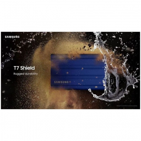 Портативный SSD Samsung T7 Shield 2TB MU-PE2TO (Синий) фото в интернет-магазине flywares.ru