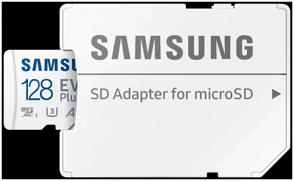 Карта памяти Samsung microSDXC 128 ГБ Class 10, V30, A2, UHS-I U3, R 130 МБ/с, адаптер на SD фото в интернет-магазине flywares.ru