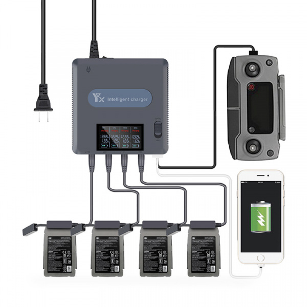 Зарядное устройство DJI Mavic 2 (С дисплеем) (YX) фото в интернет-магазине flywares.ru