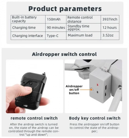 Система сброса и доставки груза для квадрокоптера DJI mini 3 pro фото в интернет-магазине flywares.ru
