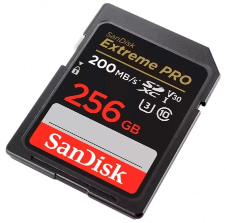Карта памяти SanDisk SDXC 256GB Extreme Pro UHS-I V30 U3 200/140 MB/s фото в интернет-магазине flywares.ru