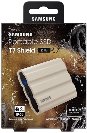 Портативный SSD Samsung T7 Shield 1TB MU-PE1TO (Серый) фото в интернет-магазине flywares.ru