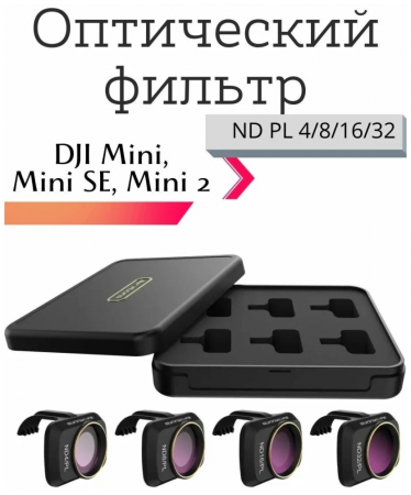Фильтры ND PL для дрона DJI Mavic Mini / Mini 2 / SE, оптические фильтры для квадрокоптера фото в интернет-магазине flywares.ru