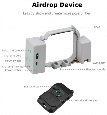 Система сброса и доставки груза для квадрокоптера DJI mini 3 pro фото в интернет-магазине flywares.ru