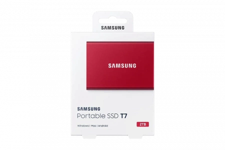 Портативный SSD USB 3.2 T7 2TB MU-PC2T0H (Красный) фото в интернет-магазине flywares.ru