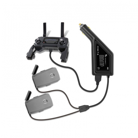 Автомобильное зарядное устройство для 2 аккумуляторов и пульта DJI Mavic 2 (YX) фото в интернет-магазине flywares.ru