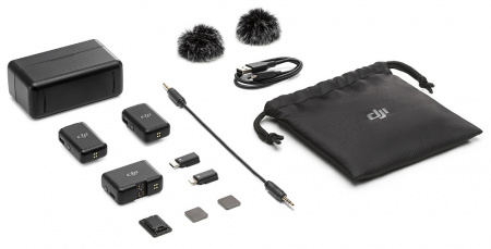 Микрофон DJI Mic (2 передатчика + 1 приёмник + зарядный кейс) фото в интернет-магазине flywares.ru