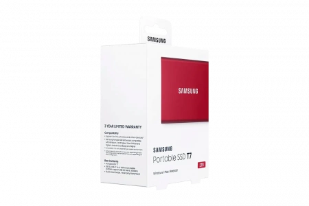 Портативный SSD USB 3.2 T7 2TB MU-PC2T0H (Красный) фото в интернет-магазине flywares.ru