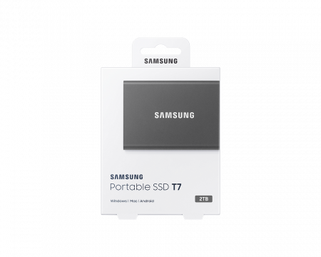 Портативный SSD USB 3.2 T7 2TB MU-PC2T0H (Серый) фото в интернет-магазине flywares.ru