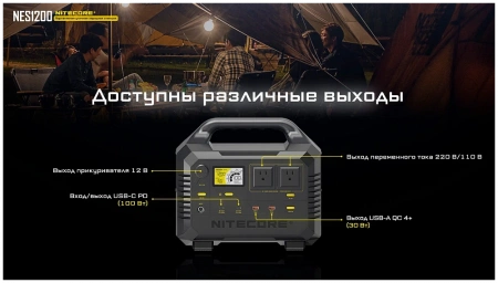 Портативная зарядная станция NITECORE NES1200 фото в интернет-магазине flywares.ru