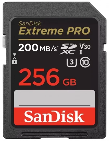 Карта памяти SanDisk SDXC 256GB Extreme Pro UHS-I V30 U3 200/140 MB/s фото в интернет-магазине flywares.ru