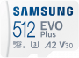 Карта памяти Samsung microSDXC 512 ГБ Class 10, V30, A2, UHS-I U3, R 130 МБ/с, адаптер на SD фото в интернет-магазине flywares.ru