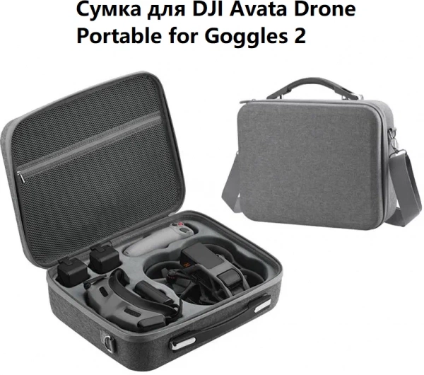 Сумка через плечо для переноски и хранения квадрокоптера DJI Avata Drone Portable for Goggles 2 фото в интернет-магазине flywares.ru