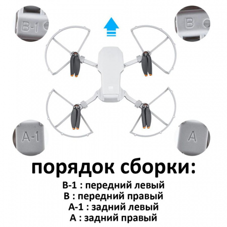 Защита пропеллеров BRDRC EWB8866, 4шт для квадрокоптера DJI Mini, Mini 2, Mini SE фото в интернет-магазине flywares.ru