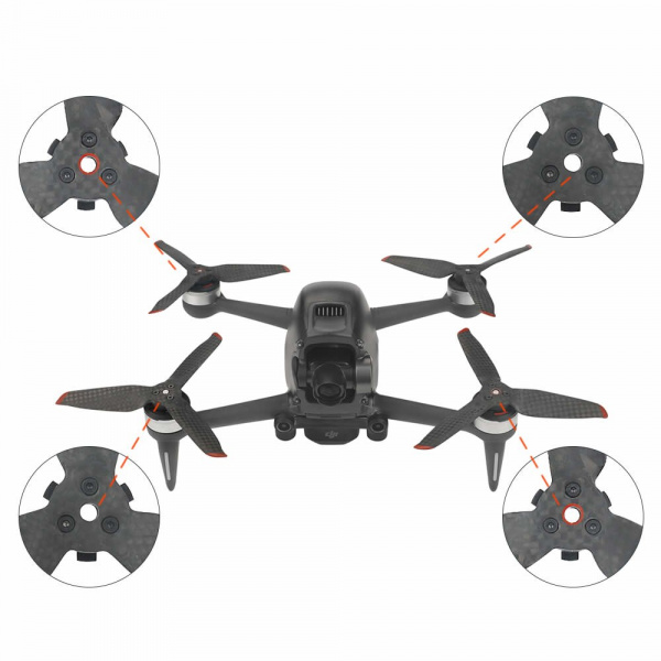 Пропеллеры из углеродного волокна для DJI FPV, прочные и легкие пропеллеры карбон фото в интернет-магазине flywares.ru