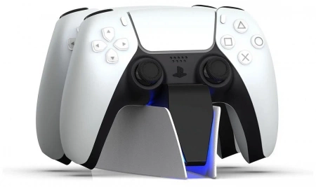 Sony зарядная станция DualSense на два геймпада для PS5, белый/черный фото в интернет-магазине flywares.ru