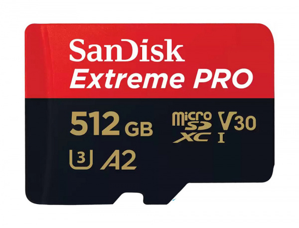 Карта памяти 512Gb SanDisk Extreme Pro microSDXC Class 10 UHS-I U3 V30 A2 фото в интернет-магазине flywares.ru